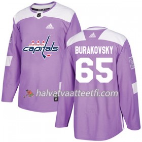 Miesten NHL Washington Capitals Pelipaita Andre Burakovsky 65 Adidas 2017-2018 Violetti Fights Cancer Practice Authentic